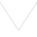 Colar Semijoia Veneziana Lisa 0,8mm Banhada a Ródio – 45cm