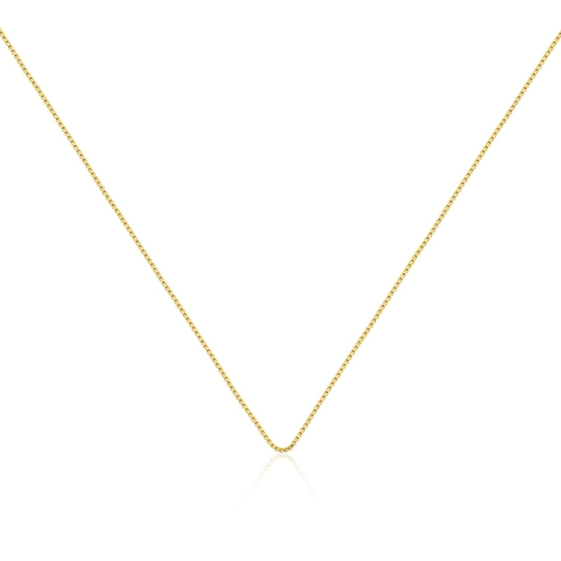 15314553355-whatsapp-image-2024-12-11-at-14-00-29-2.jpeg Corrente Semijoia Veneziana Lisa banho ouro 18k - tam 45cm - Imagem 1