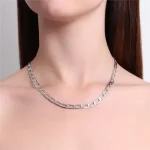 Choker Semijoia Elo Masc. Slim Encaixe Ródio