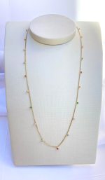 Colar Semijoia Pedrinhas Coloridas Ouro 18K - Imagem 3
