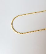 Colar Semijoia Corrente de Bolinhas 2,5mm Banho Ouro 18K