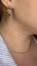 Choker Fio Mini Palitinho Diamantado Banho Ouro 18K - Imagem 2
