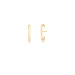 Brinco Ear Hook Liso Curvo – Banho ouro 18k