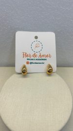 Brinco Gota Dourada PP - Imagem 2