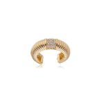 Piercing Fake Semijoia com Ponto de Luz no Ouro 18k - Imagem 2