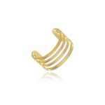 Piercing Fake Ajustável Semijoia com 4 Linhas Banho Ouro 18k - Imagem 2
