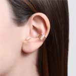 Piercing Fake Ajustável Semijoia com 4 Linhas Banho Ouro 18k