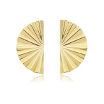 Brinco Semijoia Leque banho ouro 18k
