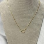 COLAR MNI CORACAO VAZADO OURO AMARELO