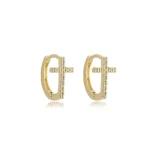 BRINCO MINI CLICK CRUZ CRAV. FIXA OURO AMARELO