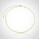CHOKER MALHA JAPONESA 1.5MM OURO AMARELO - Imagem 2