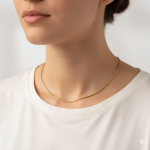 CHOKER MALHA JAPONESA 1.5MM OURO AMARELO